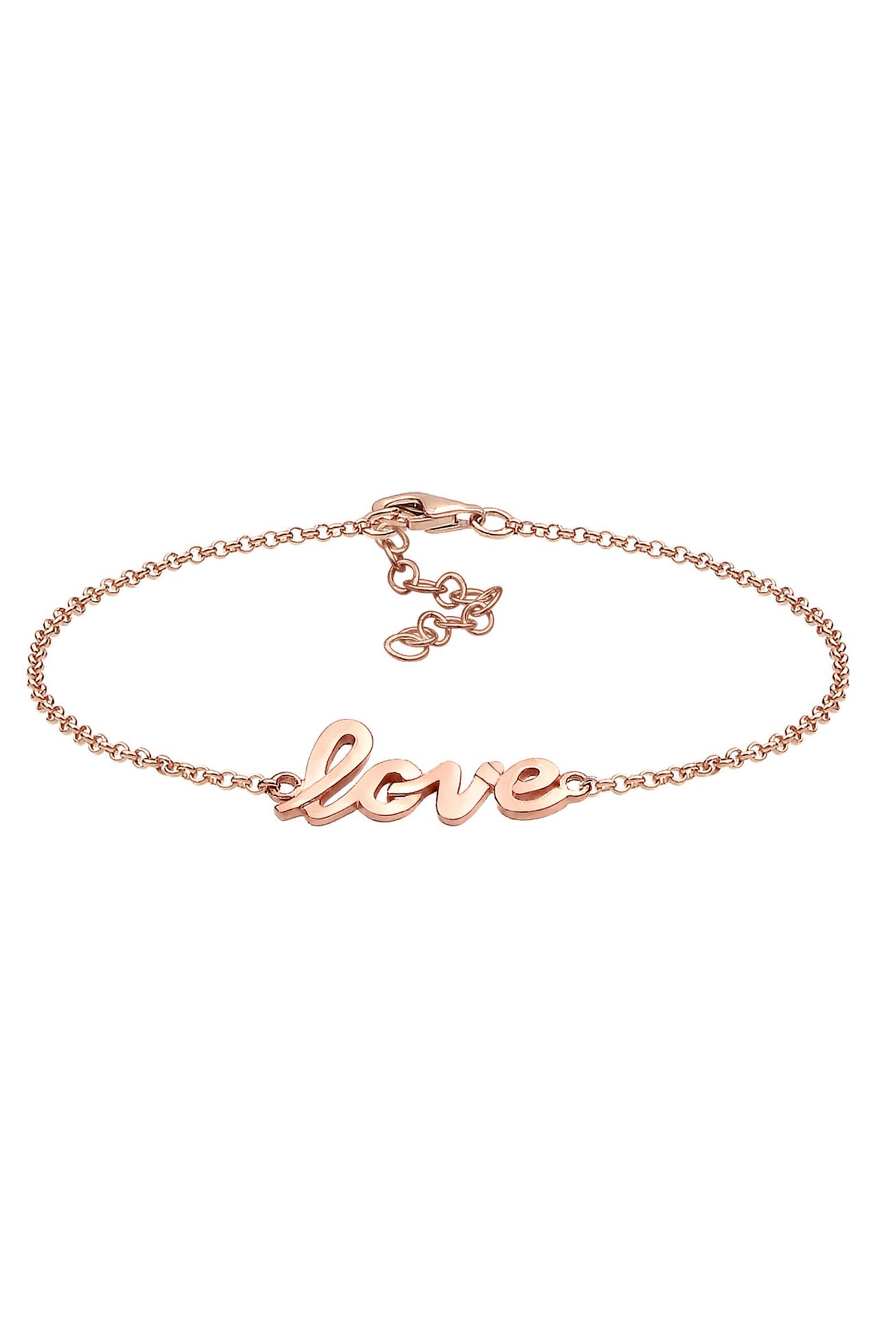 ELLI Armband ROSÉGOLD 925 Silber mit Love Schriftzug Rosegold, Bild 1
