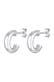 Ohrringe Creolen Ohrstecker Halbcreolen 925 Silber Silber