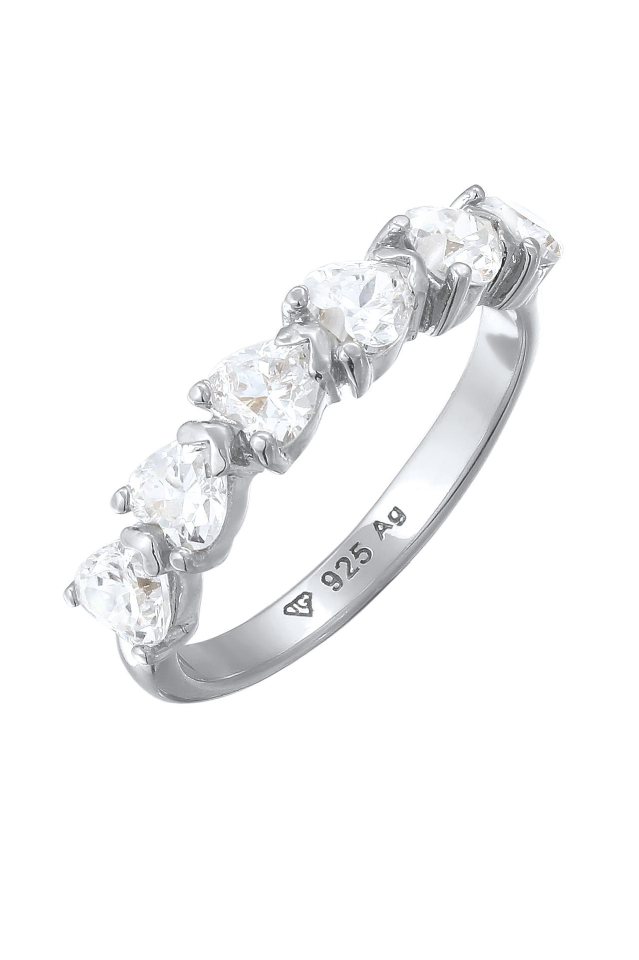ELLI Ring Herz Zirkonia Weiß 925 Sterling Silber Silber, Bild 1