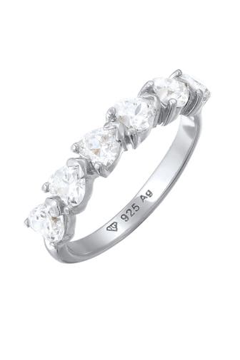 ELLI Ring Herz Zirkonia Weiß 925 Sterling Silber Silber