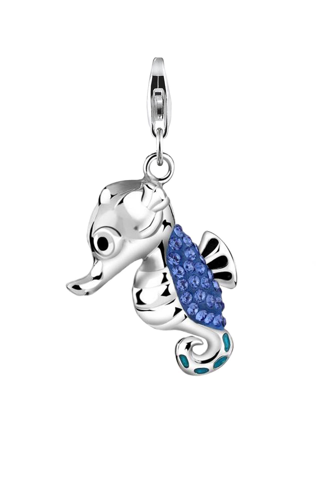 NENALINA Charm Seepferdchen 925 Sterling Silber, mit Kristallen von Swarovski®, Bild 1