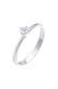 Ring Ring Solitär Diamant (0.11 ct.) Klassik 925 Silber Silber
