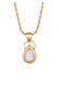 Kette Mondstein Klassisch Blogger 925 Silber Gold