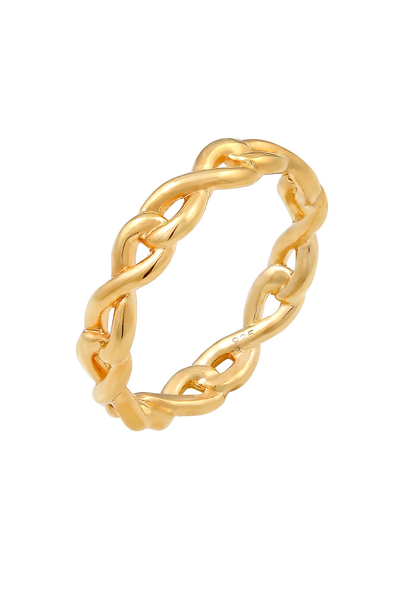 ELLI Ring Infinity Unendlichkeit Cut-Out Trend 925 Silber Gold, Bild 1