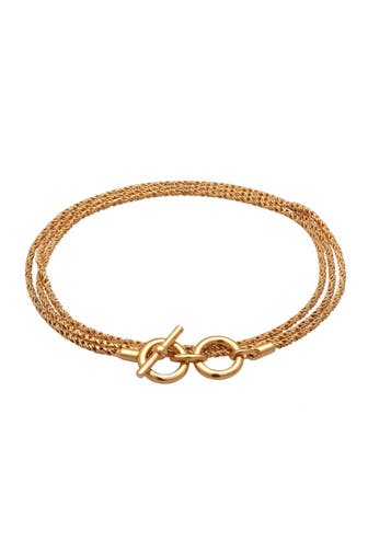 KUZZOI Armband Männer Kordelkette T-Bone Oxidiert 925 Silber Gold