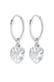 Ohrringe Hänger Herz Symbol 925 Silber, mit Kristallen von Swarovski® Silber