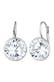 Ohrringe Ohrhänger Zirkonia Rund Glamour 925 Sterling Silber Weiß