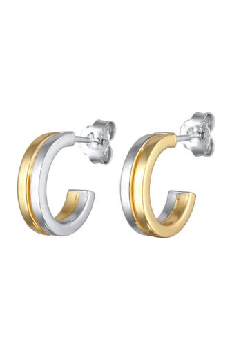 ELLI Ohrringe Creolen Stecker Damen Modern bicolor Zweifarbig