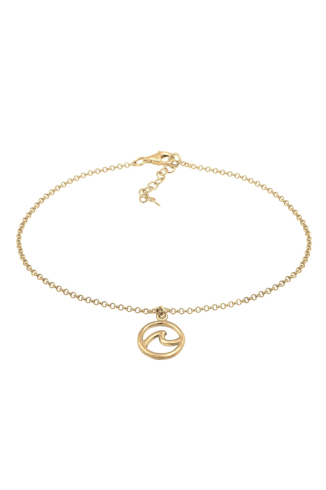 ELLI Fusskettchen Wellen Maritim 925 Sterling Silber Gold, Bild 1