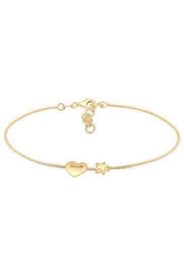 ELLI Armband Herz Sterne Astro Symbol Filigran 925 Silber Gold