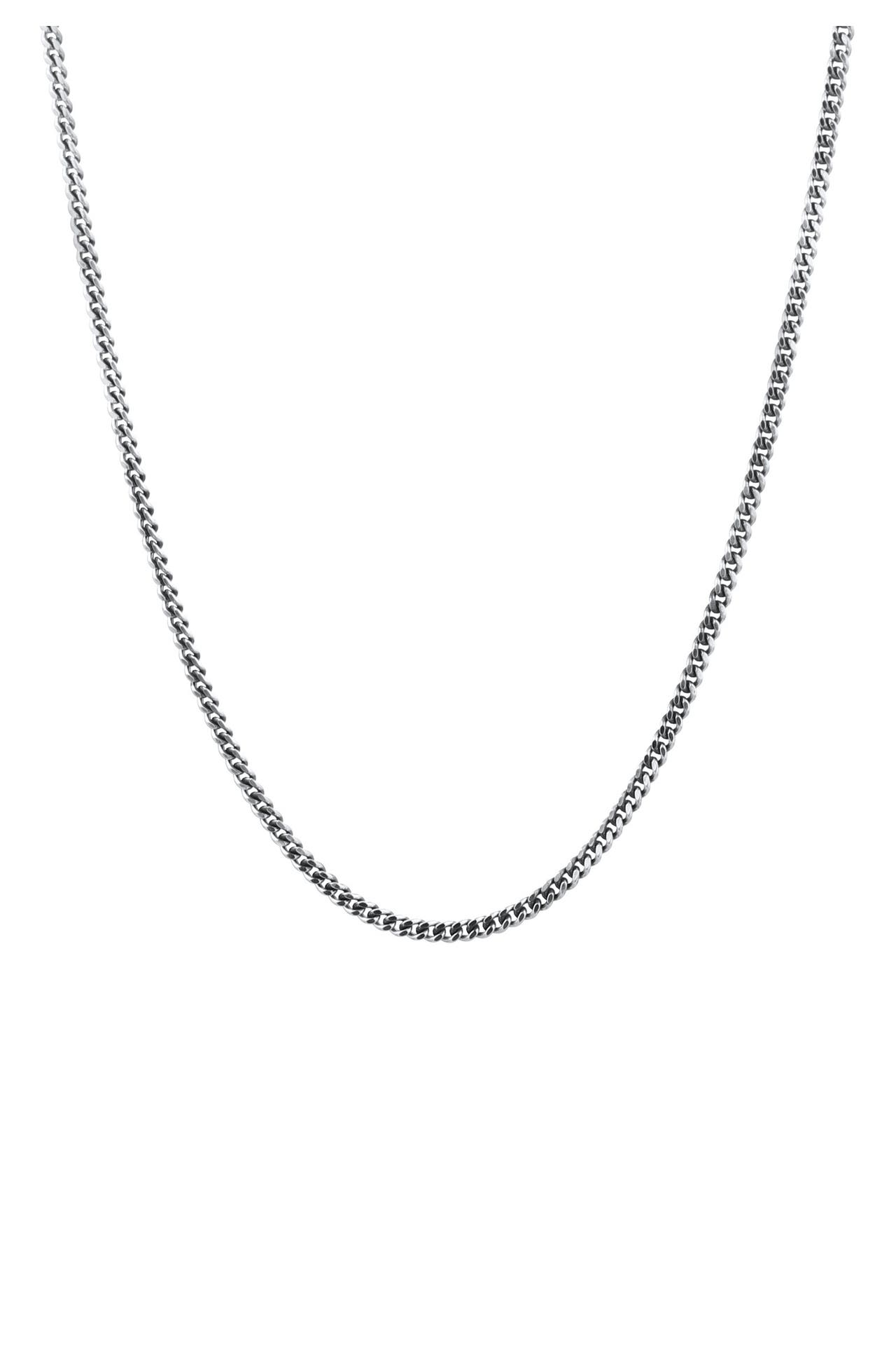 KUZZOI Kette Herren Panzerkette Basic Fein 925 Silber Grau, Bild 1