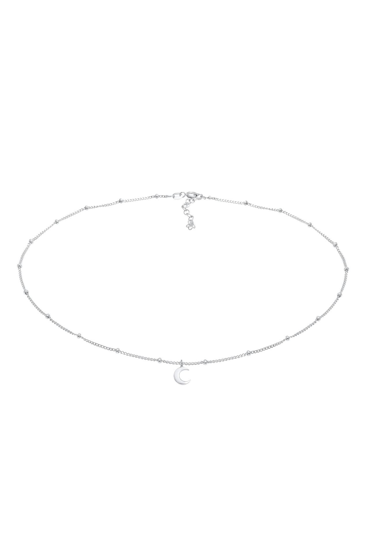 ELLI Kette Choker Kugelkette Halbmond 925 Silber Silber, Bild 1