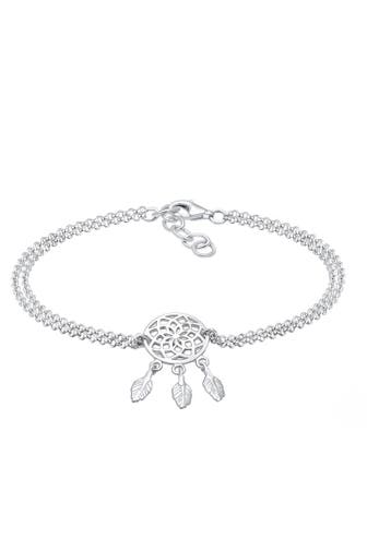 ELLI Armband Boho Traumfänger Feder 925 Sterling Silber Silber