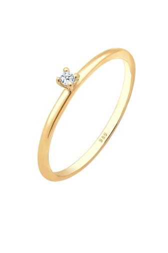 ELLI DIAMONDS Ring Verlobung Solitär Diamant 585 Gelbgold