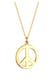 Kette Boho Peace Zeichen 925 Silber Gold