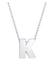 Kette Buchstabe K Initialen 925 Sterling Silber Silber
