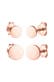 Ohrringe Disc Plättchen Kreis Basic 2er Set 925 Silber Rosegold