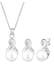 Schmuckset Infinity Perlen Kristalle 925 Silber Silber