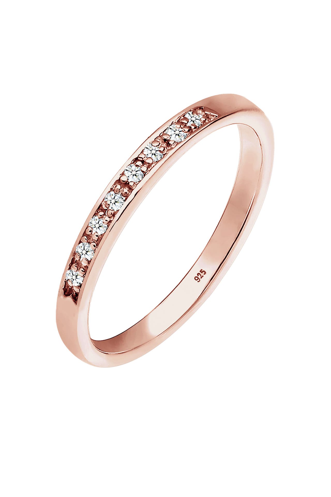 ELLI DIAMONDS Ring Diamant (0.04 ct) Verlobung Beisteckring Silber Rosegold, Bild 1
