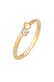 Ring Diamant (0.03 ct.) Herz Liebe 925 Silber Gold