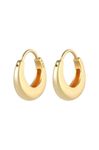 ELLI Ohrringe Creolen Hänger Bauchig Trend 925 Silber Gold