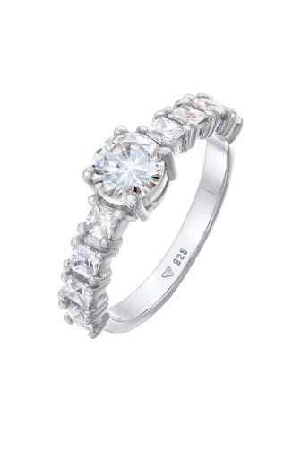 ELLI Ring Zirkonia Verlobung Eternity 925 Silber Silber