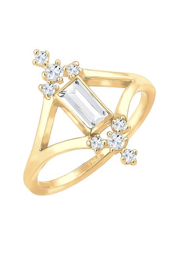 ELLI PREMIUM Ring Verlobung Liebe Vintage Topas Edelstein 925 Silber Gold