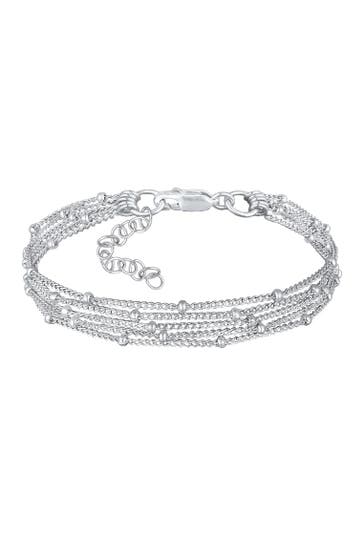 ELLI Armband Basic Kugelkette Layer Look Trend 925er Silber Silber