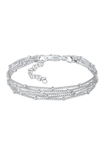 ELLI Armband Basic Kugelkette Layer Look Trend 925er Silber Silber