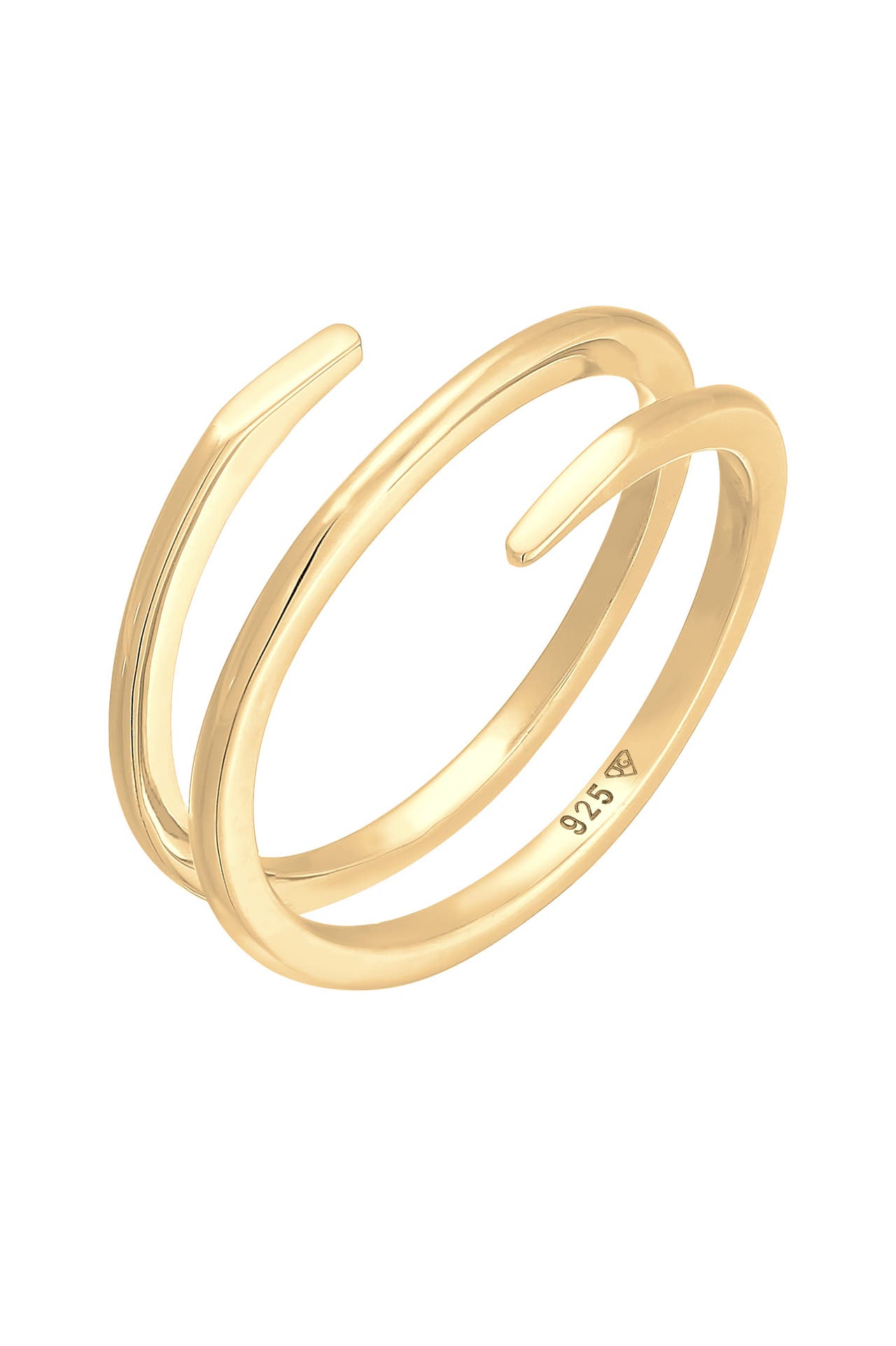 ELLI Ring Wickelring Twist Fein 925 Silber Gold, Bild 1