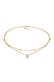 Kette Choker Layer Disc Rund Dreieck Design 925 Silber Gold