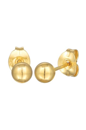 ELLI PREMIUM Ohrringe Ohrstecker Kugel Ball 375er Gelbgold Gold