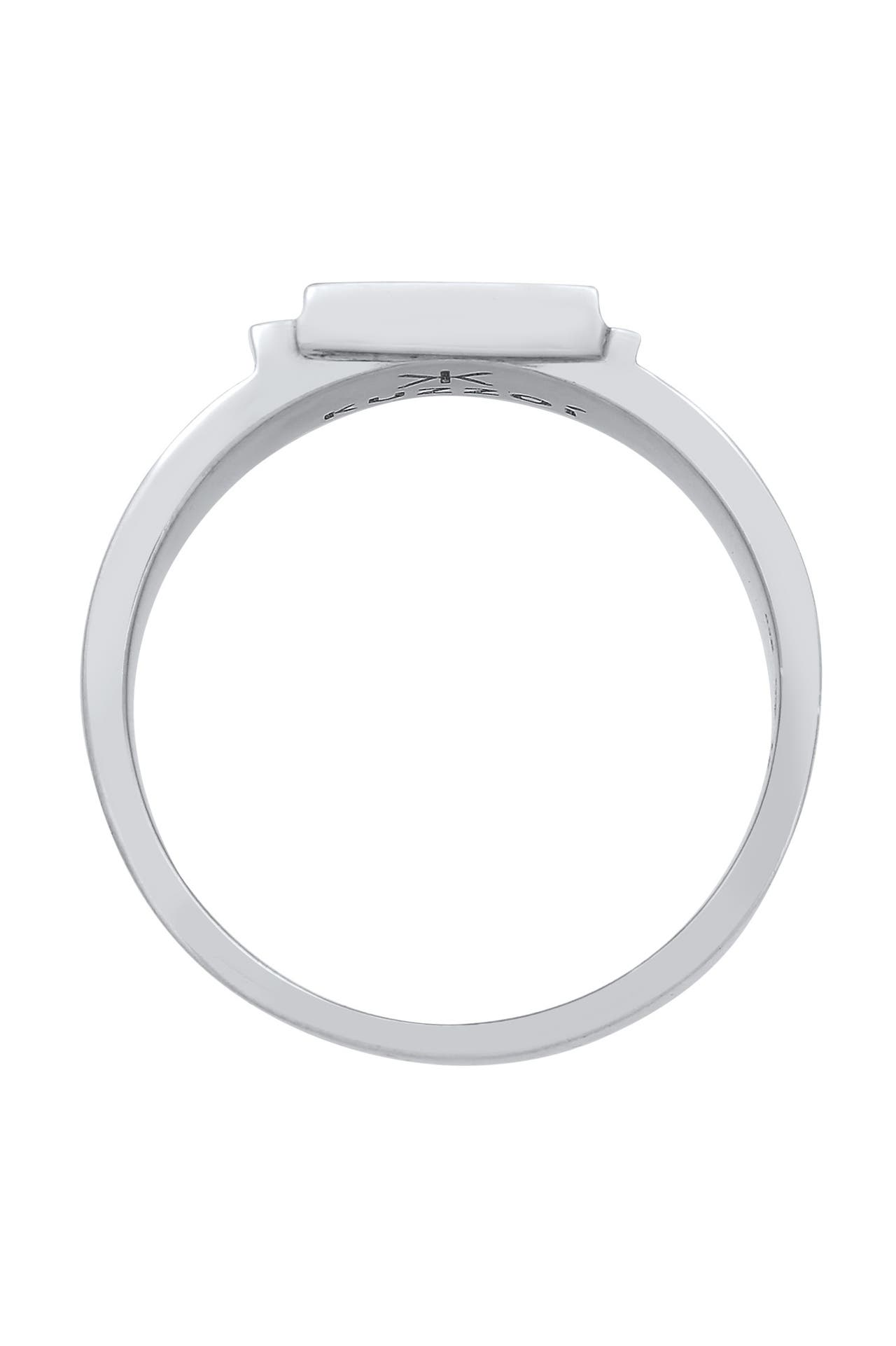KUZZOI Ring Herren Siegelring Modern 925 Silber Schwarz, Bild 1