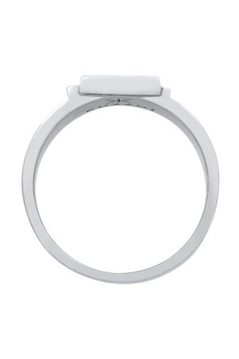 KUZZOI Ring Herren Siegelring Modern 925 Silber Schwarz