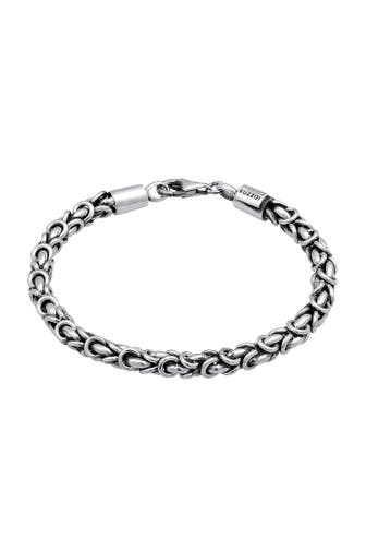 KUZZOI Armband Königskette Klassik 925 Silber Grau