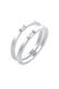 Ring Ring Solitär Zirkonia Klassik Set 925 Silber Silber