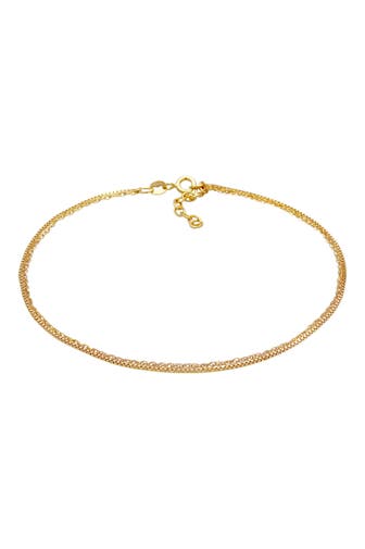 ELLI Fusskettchen Kordel Venezianer Layer Basic Zeitlos 925 Silber Gold