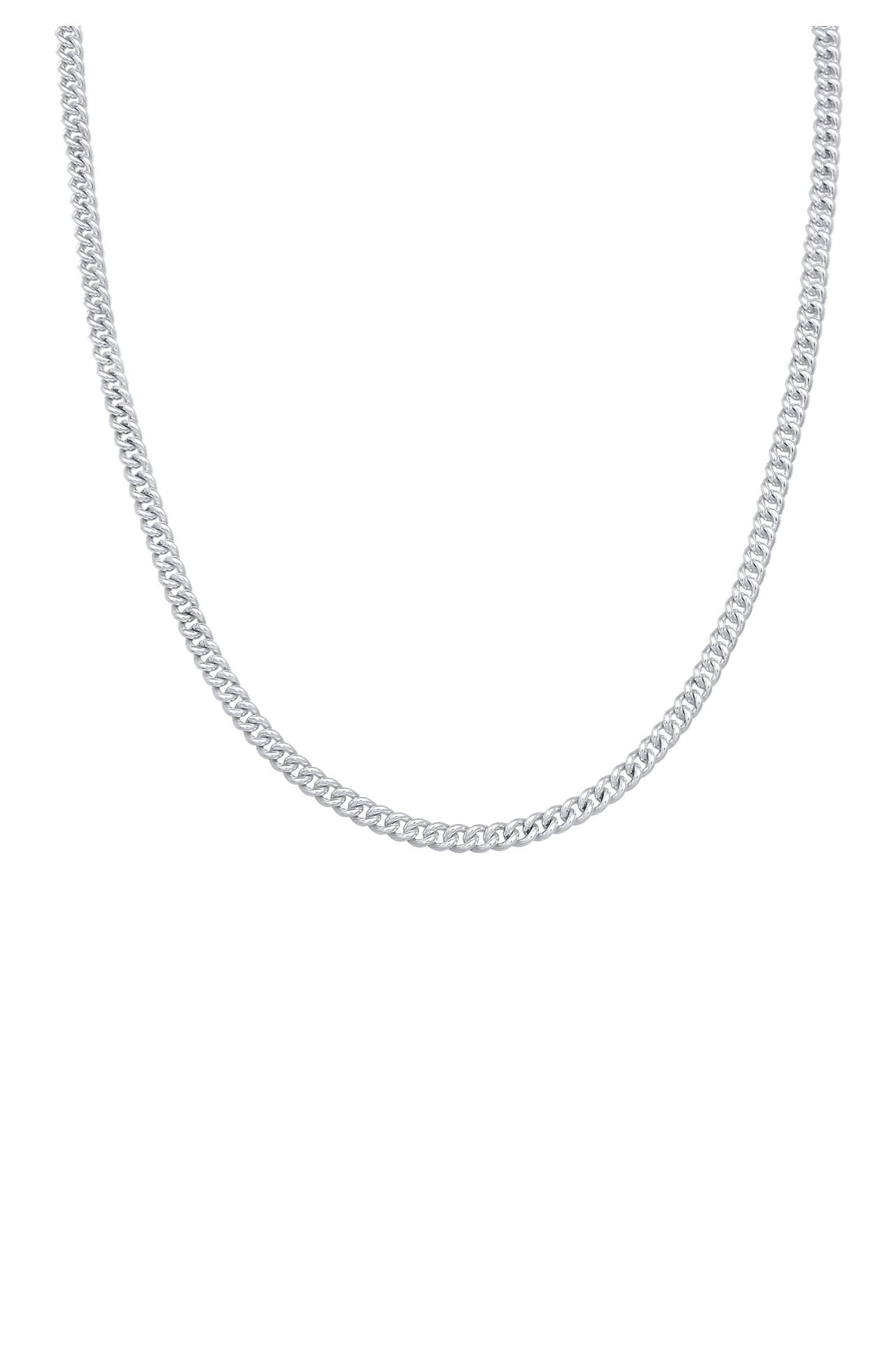 KUZZOI Kette Herren Rundpanzer Massiv 925 Silber Silber, Bild 1