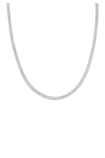 KUZZOI Kette Herren Rundpanzer Massiv 925 Silber Silber