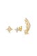 Ohrringe Ear Climber Stecker Stern Set (3 tlg) 925 Silber, mit Kristallen von Swarovski® Gold
