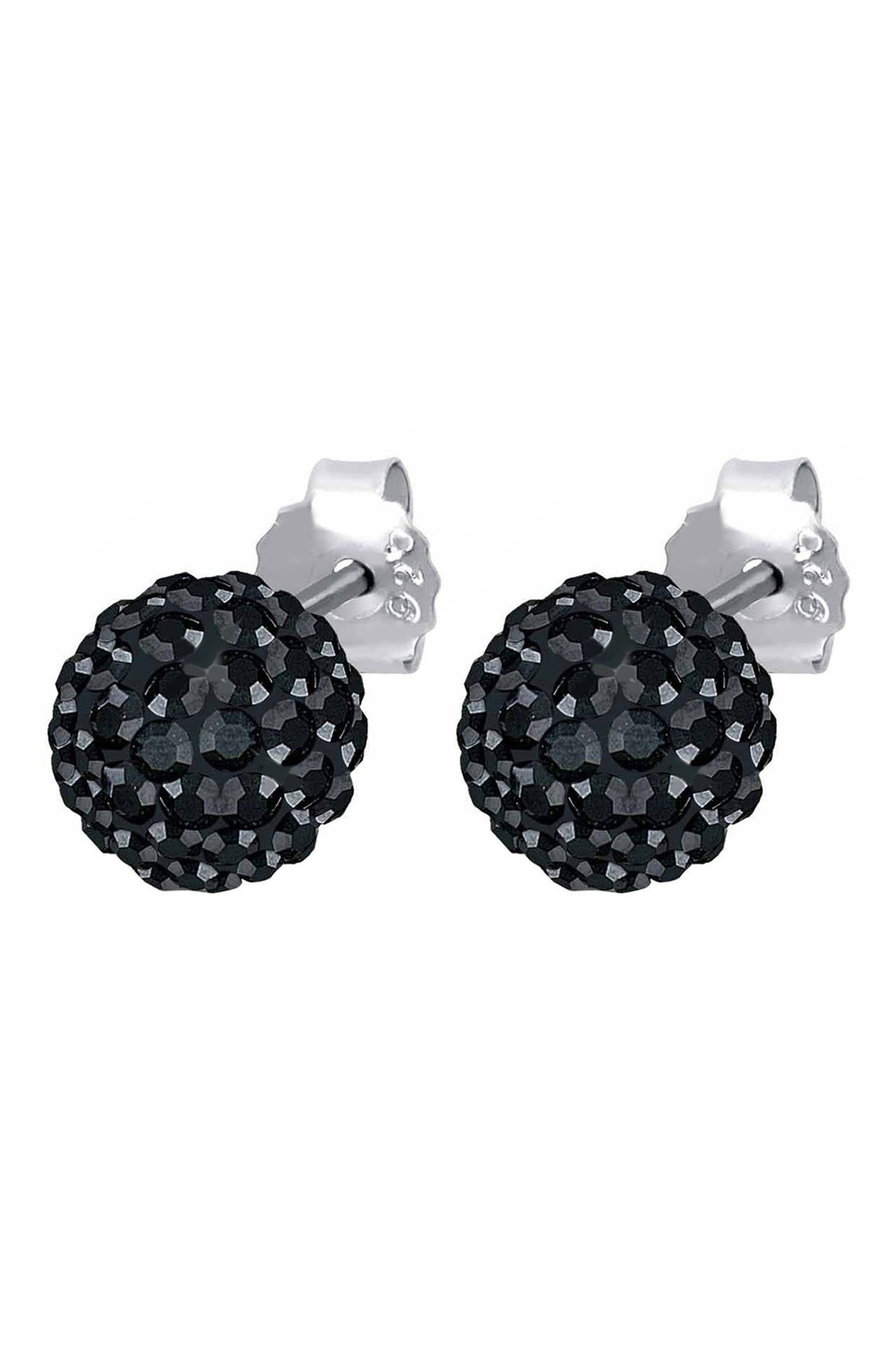 ELLI Ohrringe Ohrstecker mit Kristallen von Swarovski® 925 Sterling Silber Schwarz, Bild 1