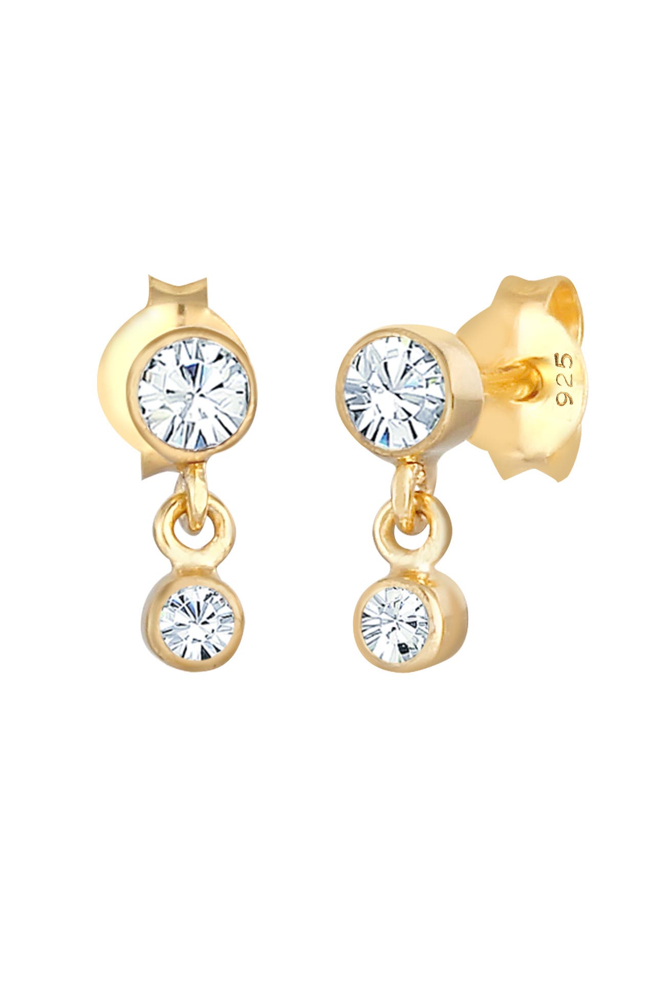 ELLI Ohrringe Ohrhänger 925 Silber, mit Kristallen von Swarovski® Gold, Bild 1