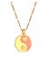 Kette Yin Yang Sonne Mond Figaro 925 Silber vergoldet Gold