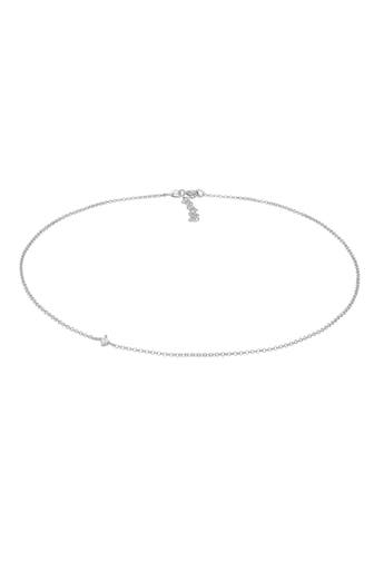 ELLI Kette Choker Zirkonia Solitär Zart 925 Silber Silber