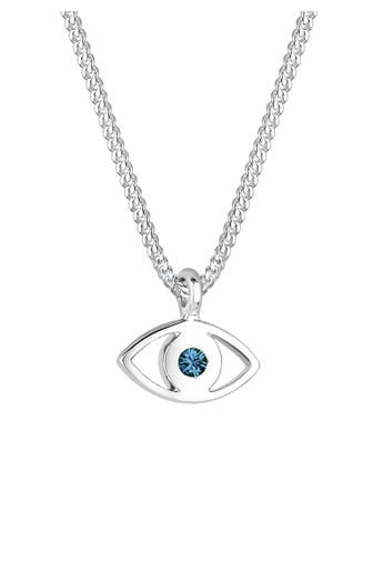 ELLI Kette Evil Eye Glas Kristalle Blau 925 Sterling Silber Blau