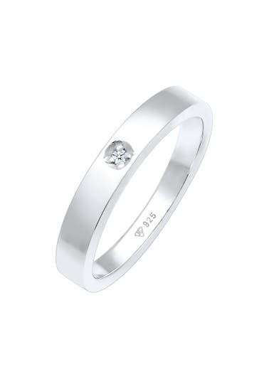 ELLI DIAMONDS Ring Solitär Bandring Diamant 925 Silber