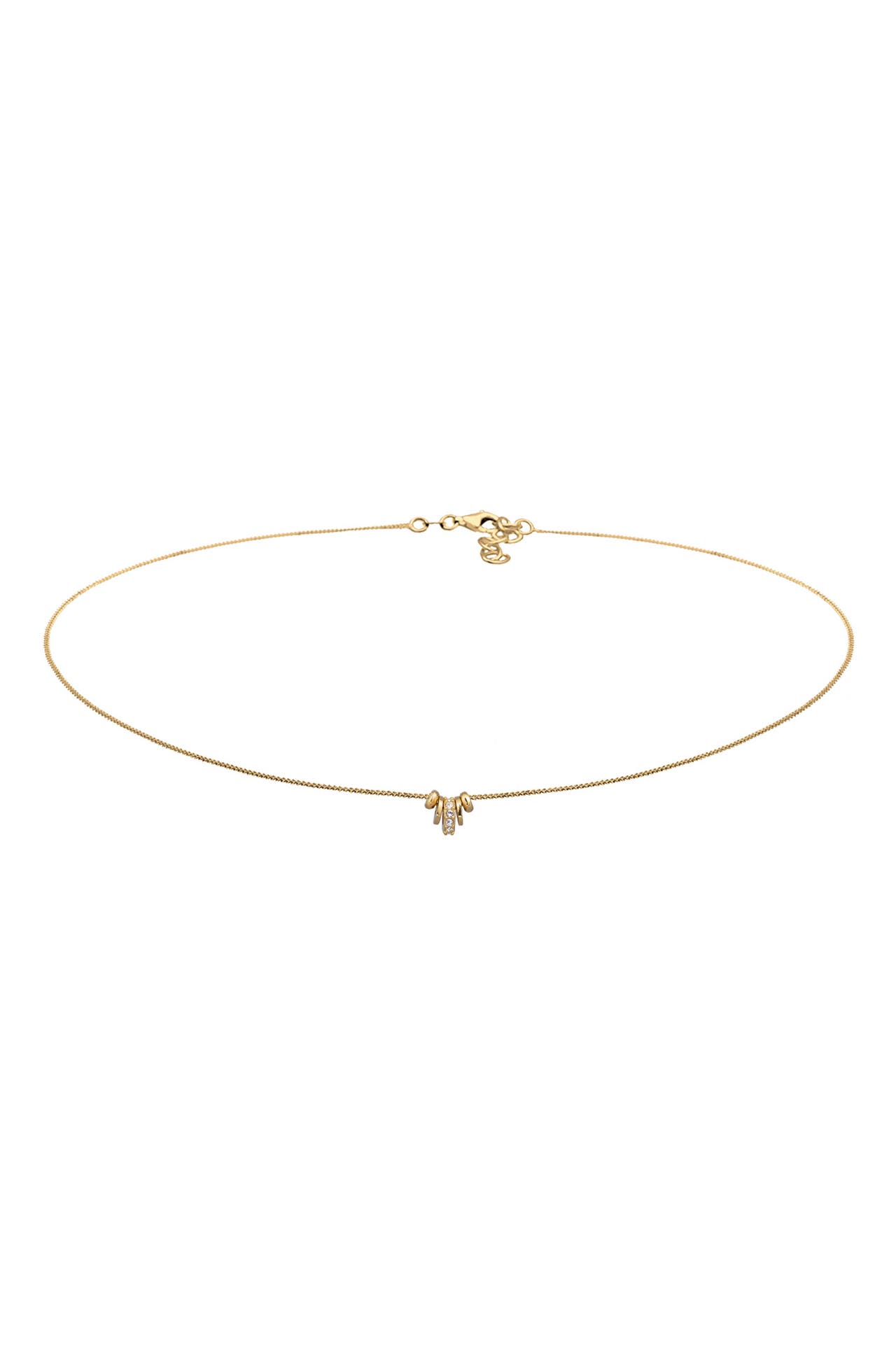 ELLI Kette Weiß 925 Sterling Silber, mit Kristallen von Swarovski® Gold, Bild 1