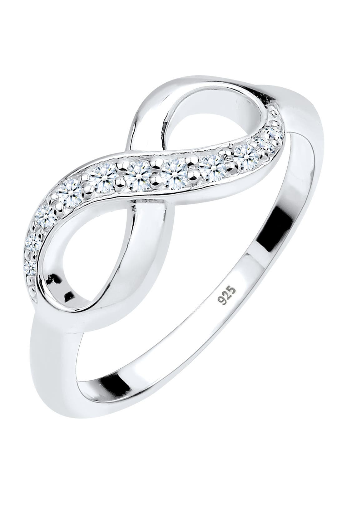 ELLI DIAMONDS Ring Infinity Diamant Weiß Brillantschliff (0.12 ct) 925 Sterling Silber, Bild 1
