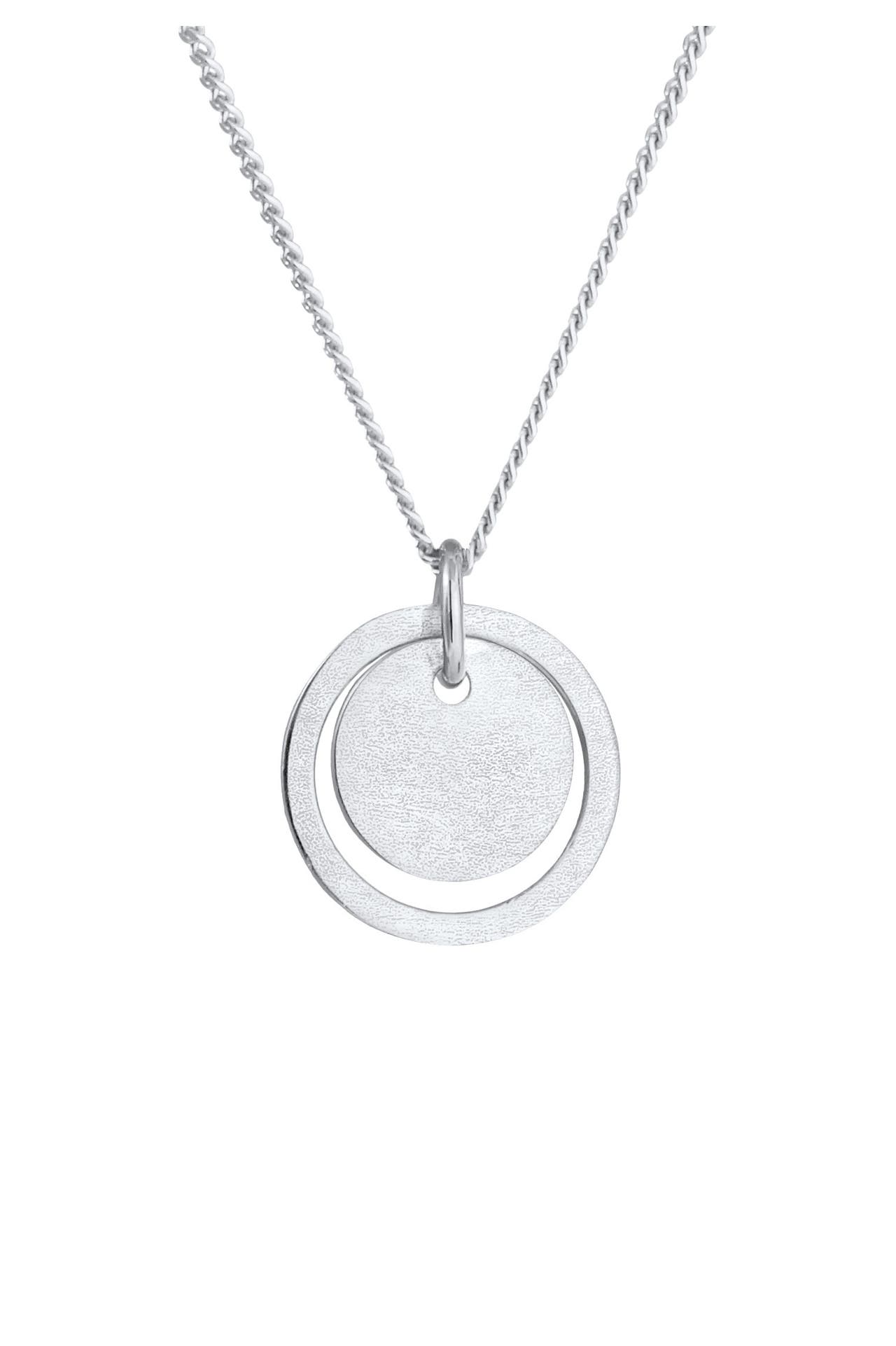ELLI Kette Kreis Rund Geo Trend Matt 925 Silber Silber, Bild 1