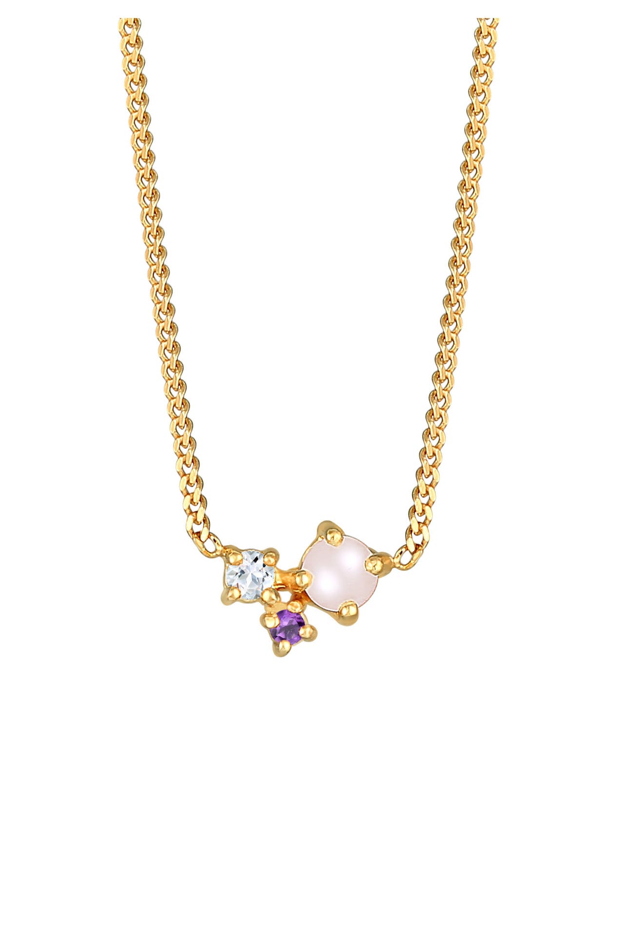 ELLI PREMIUM Kette Amethyst Topas Rosa Quarz Edelsteine 925 Silber Gold, Bild 1